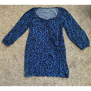 NWOT Ava & Viv Women's Blue w/ black polka dot size‎ 1X